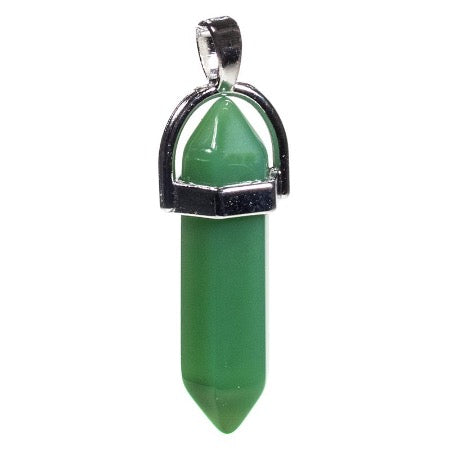 Pendentif pointe d'Aventurine verte