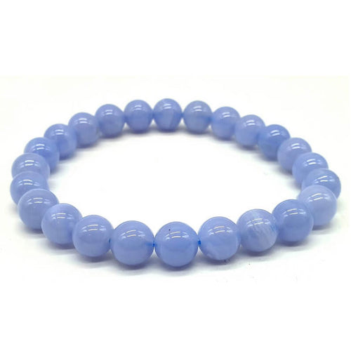 Bracelet en Calcédoine bleue